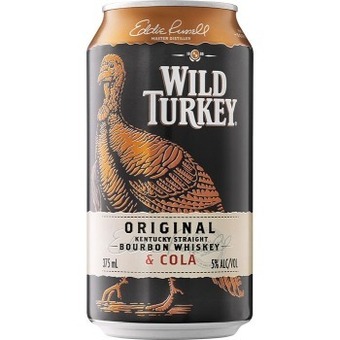 Wild turkey and cola can 10 x 375ml