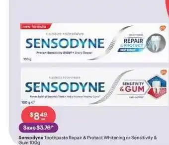 Discount Drug Stores Sensodyne toothpaste repair & protect whitening or sensitivity & gum offer