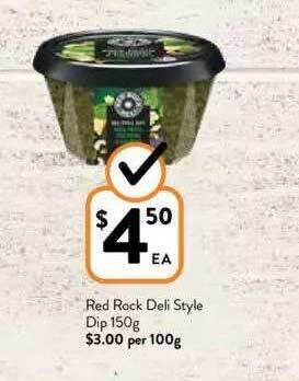 Foodworks Red rock deli style dip offer