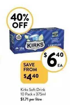 Foodworks Kirks soft drink offer
