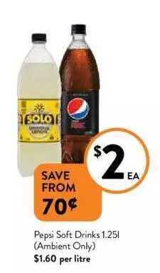 Foodworks Pepsi soft drinks offer