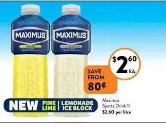 Foodworks Maximus sports drink offer