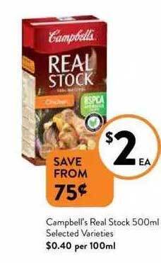 Foodworks Campbell's real stock offer