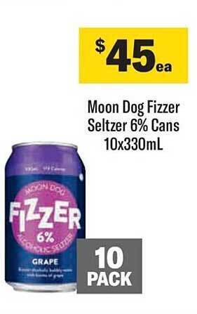 Liquorland Moon dog fizzer seltzer 6% offer