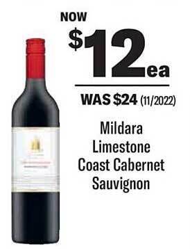 Liquorland Mildara limestone coast cabernet sauvignon offer