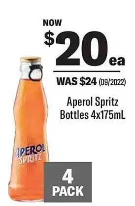 Liquorland Aperol spritz bottles offer