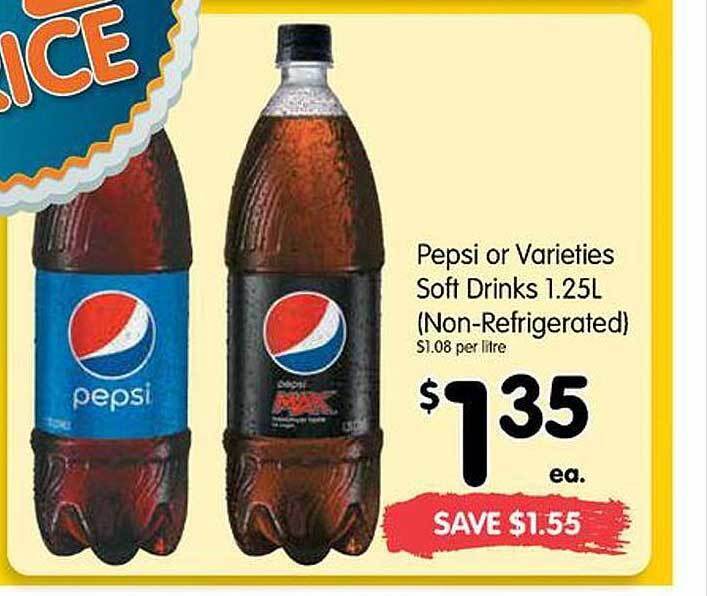 Pepsi or varieties soft drinks offer at Spar