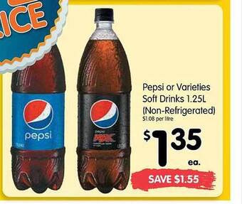 Spar Pepsi or varieties soft drinks offer