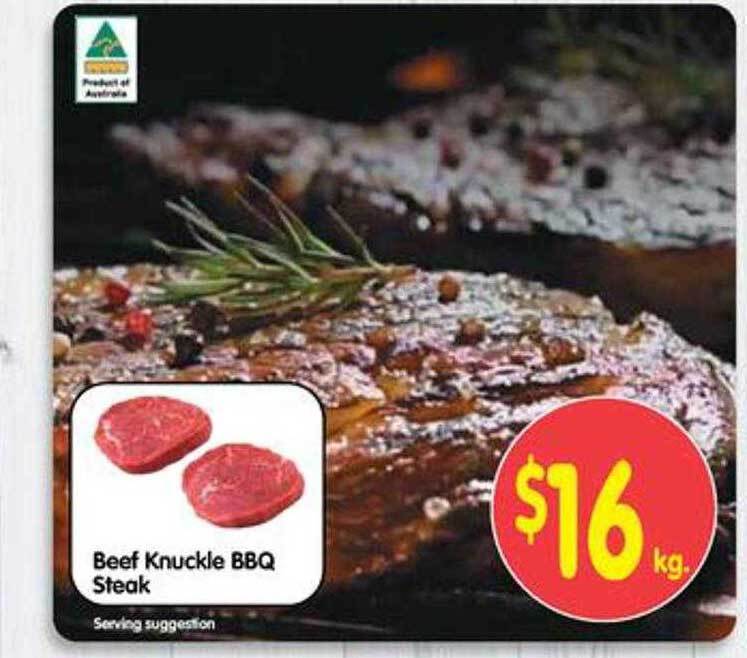 Beef knuckle bbq steak offer at Spar