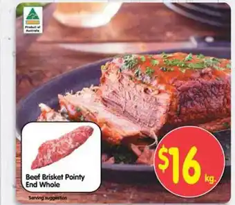 Beef brisket pointy end whole