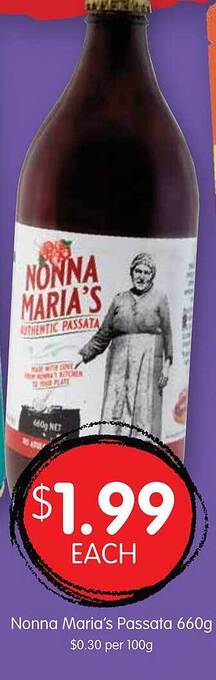Spudshed Nonna maria's passata offer