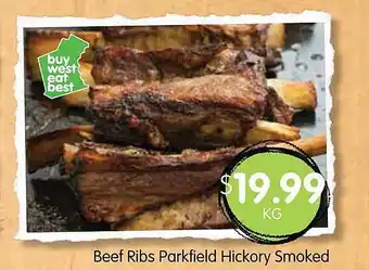 Spudshed Beef ribs parkfield hickory smoked offer