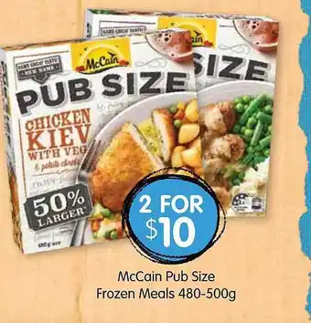 Spudshed Mccain pub size frozen meals offer