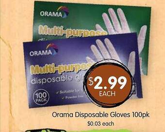 Orama disposable gloves
