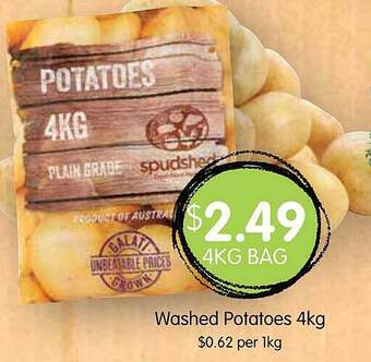 Spudshed Washed potatoes offer