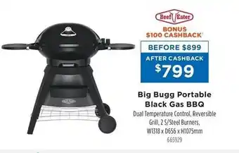 Big bugg portable black gas bbq beef eater