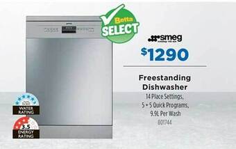 Betta Smeg freestanding dishwasher offer