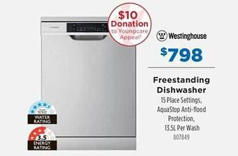 Betta Westinghouse freestanding dishwasher offer