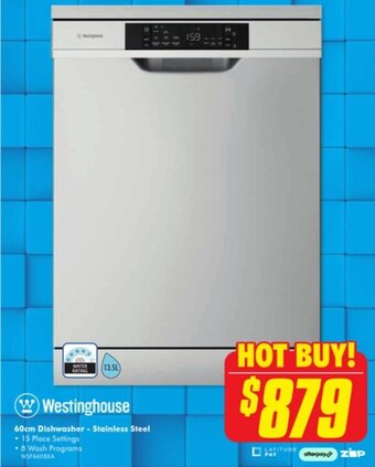 The Good Guys Westinghouse 60cm Dishwasher - Stainless Steel offer