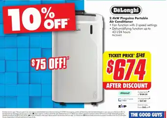 The Good Guys DêLonghi Pinguino Portable Air Conditioner offer