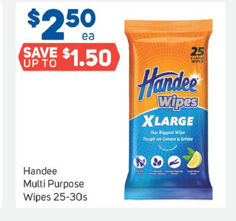 Foodland Handee Multi-Purpose Wipes 25-30s offer