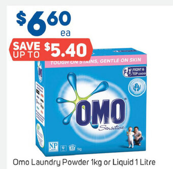 Foodland Omo Laundry Powder 1kg or Liquid 1 Litre offer