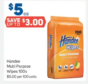 Foodland Handee Multi Purpose Wipes 100s offer