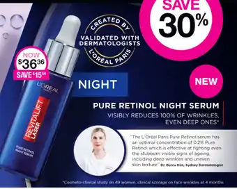 Priceline L'Oreal Paris Pure Retinol Night Serum offer