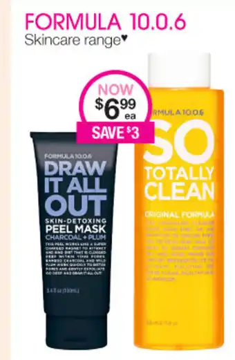 Priceline Formula 10.0.6 Skin Detoxing Peel Mask or Original Formula offer