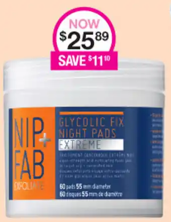 NIP+FAB Exfoliate Glycolic Fix Night Pads Extreme