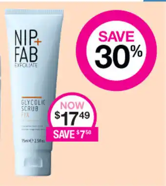 Priceline NIP+FAB Exfoliate Glycolic Scrub Fix offer