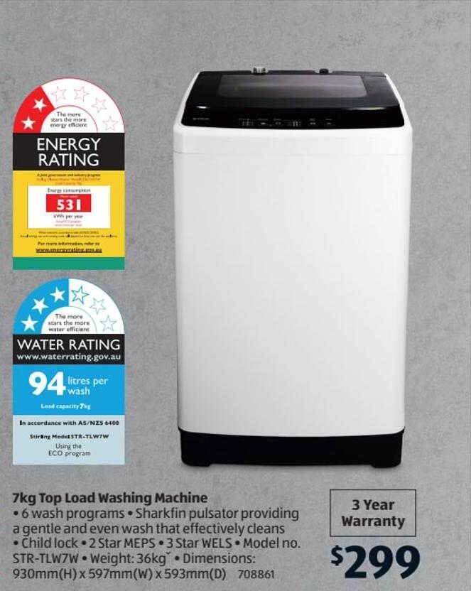 Top load washing machine offer at ALDI