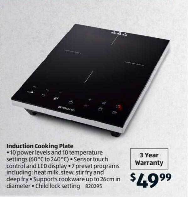 Induction cooking plate offer at ALDI