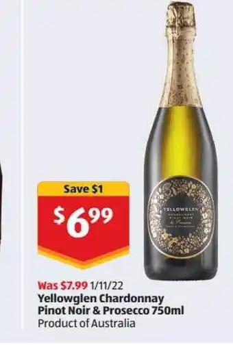 ALDI Yellowglen chardonnay pinot noir & prosecco offer