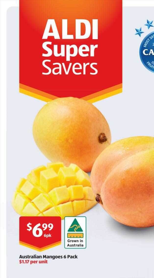 Australian mangoes offer at ALDI