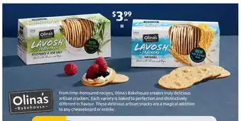Olina's lavosh crackers