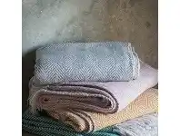 LivingStyles Briar Twill Cotton Throw, 150x125cm, Silver offer