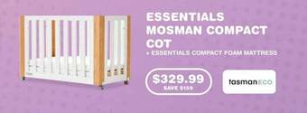 Baby Kingdom Essentials mosman compact cot tasman eco offer
