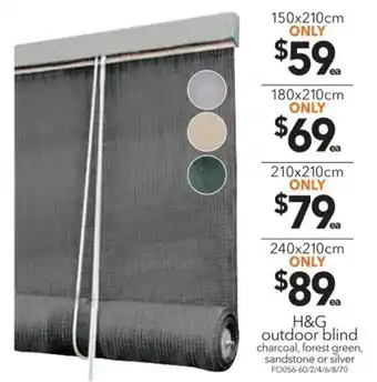 Cheap as Chips H&G Outdoor Blind 240x210cm offer