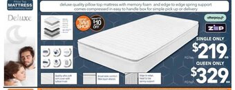 Cheap as Chips Dreamcom Deluxe Mattress Single offer