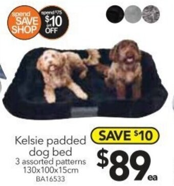Cheap as Chips Kelsie Padded Dog Bed offer