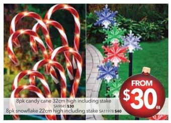Cheap as Chips 8Pk Candy Cane 32cm High Including Stake offer