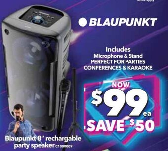 Cheap as Chips Blaupunkt Rechargable Party Speaker offer