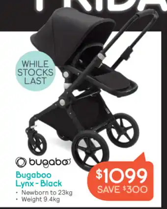 Baby Bunting Bugaboo Lynx-Black offer