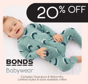 Baby Bunting Bonds Babywear offer