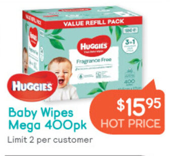 Baby Bunting huggies baby Wipes Mega 400pk offer