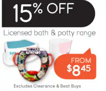 Licensed Bath & Potty Range
