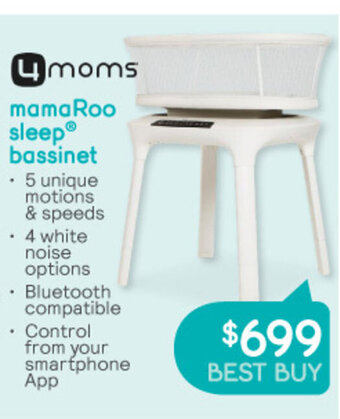 Baby Bunting 4moms mamaRoo Sleep Bassinet offer