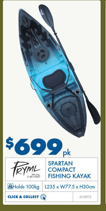 BCF Pryml Spartan Compact Fishing Kayak offer