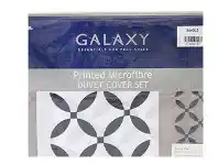 Galaxy Quilt Cover Single Bed - Monotone Geo